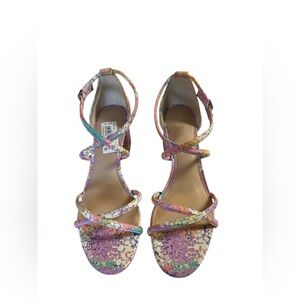Copper Key Pink and Purple Glitter Sandals